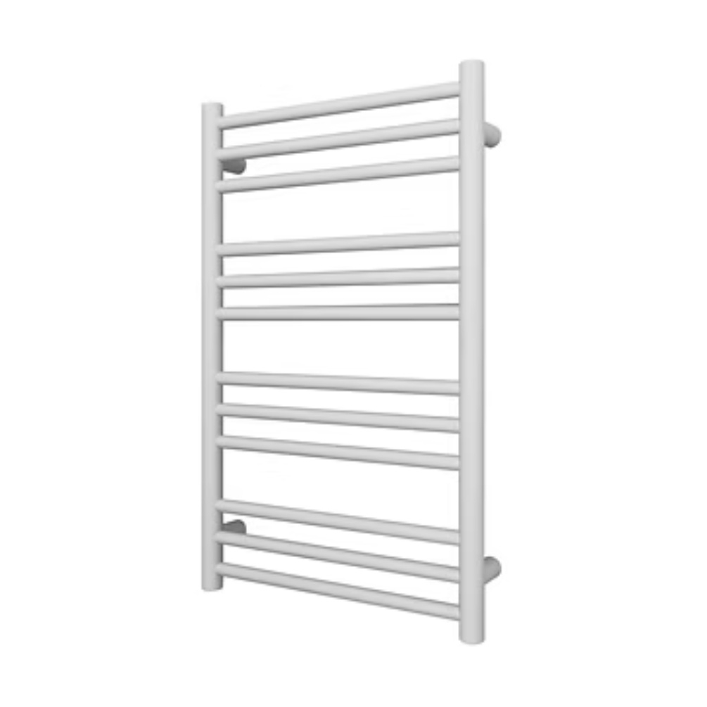 Product cut out image of the Radox Salento 795mm Matt White Heated Towel Rail
